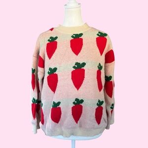 Carrot Print Sweater